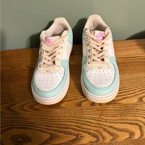 Kids Mint and White Sneakers